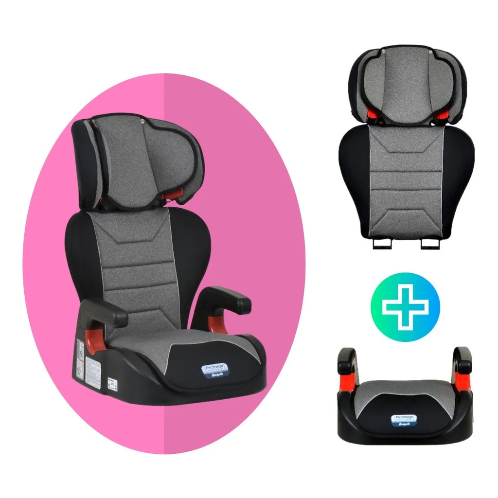 Cadeira de Carro Assento de Elevação Infantil Burigotto Shift Cinza 0 a  25Kg