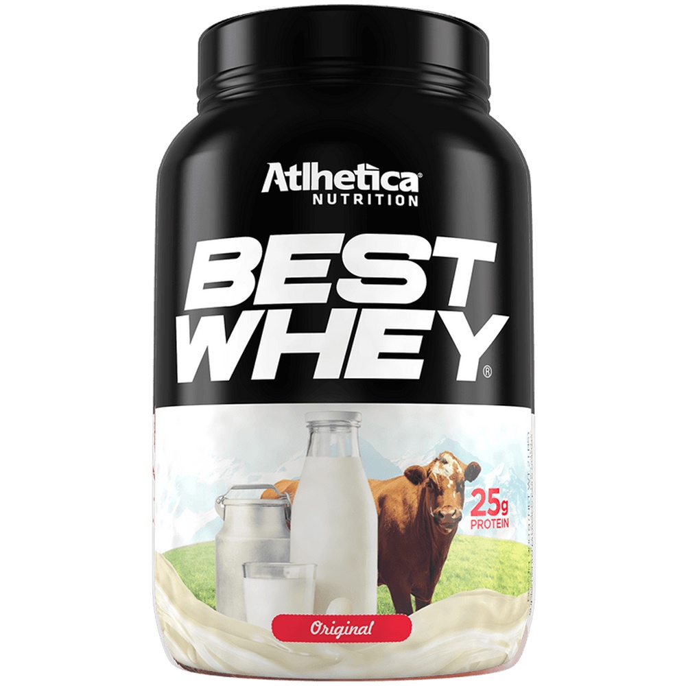 Whey Protein Concentrado Best Whey 900g Atlhetica Nutrition Promove Saciedade e Baixo em Carboidratos