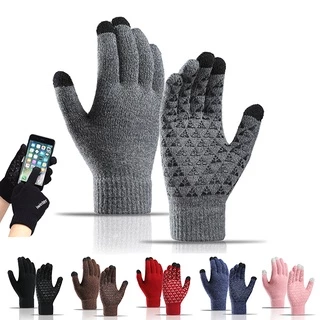 Nova Chegada Inverno Ao Ar Livre À Prova De Vento Luvas De Ciclismo Touchscreen Luva Engrossar Lã Quente Caxmira