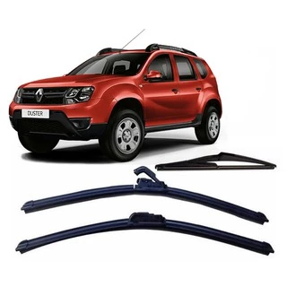 Kit 3 Palhetas Limpador De Parabrisa Dianteiro + traseiro Renault Duster 2012 2013 2014 2015 2016 2017 2018