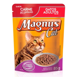 Ração Úmida Magnus Gatos Adultos Carne - 85g