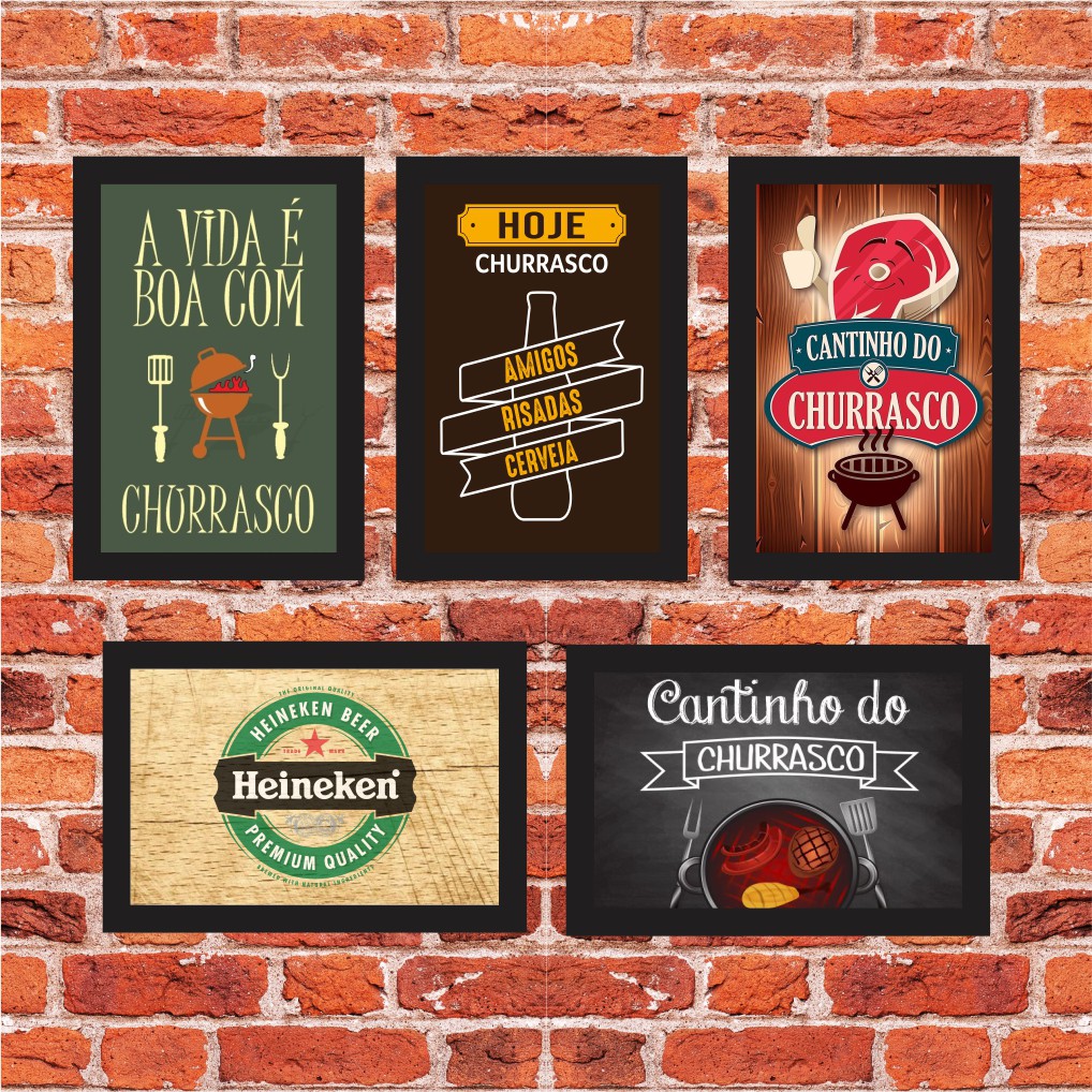 Quadro Churrasco - Placa Decorativa Área Gourmet Área Lazer ...