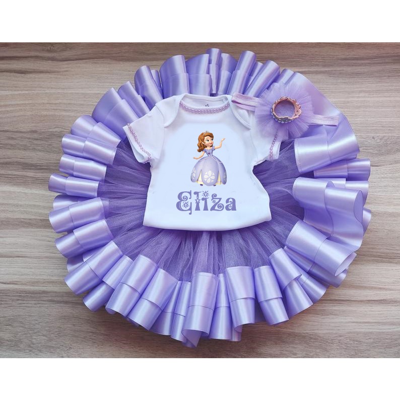 Fantasia tutu princesa sofia mais 2 camisetas no Elo7