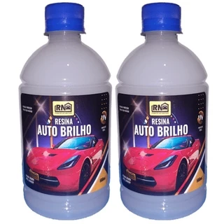 Kit 2 Cera Liquida Automotiva Carnaúba Brilho Intenso Proteção Uv Rn 500ml