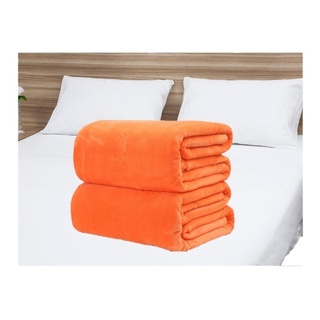 Jogo De Lencol Microfibra Casal Padrao 3pcs+ Manta Cobertor larnj