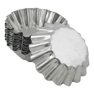 Forma Empada De Folha De Flandres Crespa 5x2cm N°1 12 Unidades