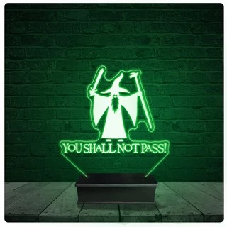 Luminária Abajur Acrílico Led - Senhor do Anéis Gandalf 11