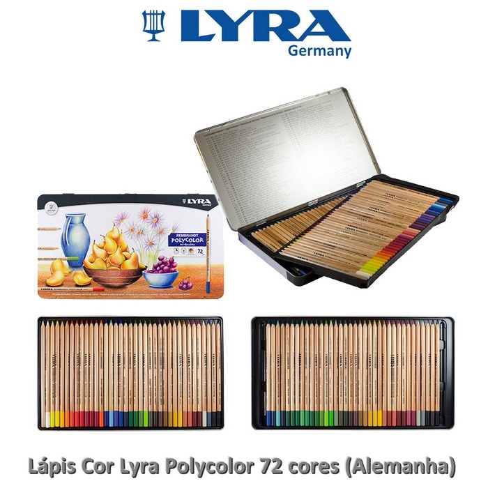 LAPIS COR LYRA REMBRANDT POLYCOLOR 72 CORES | Shopee Brasil