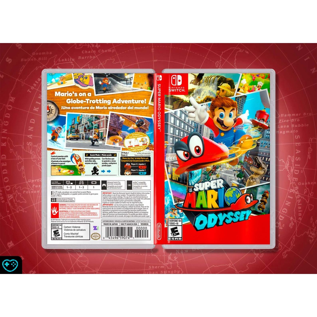 Super Mario Odyssey Encarte Impresso - Nintendo Switch - Reposição