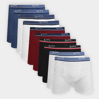 Kit 10 Cueca Lupo Box Boxer Cotton Algodão Original - Com Nf