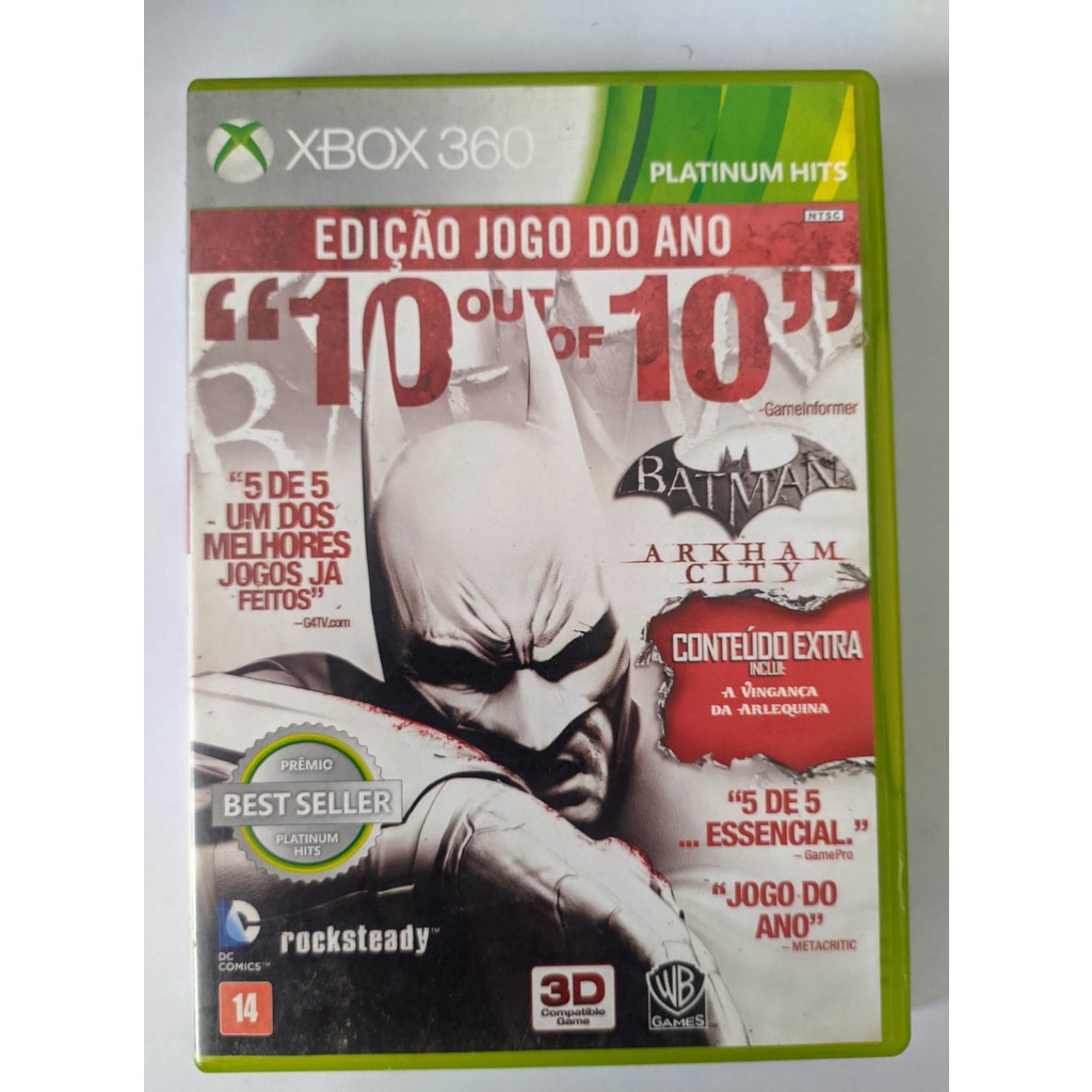 Jogo Batman Arkham city edição jogo do ano xbox 360 original