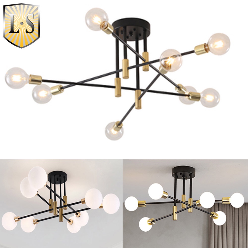 ⚡【 Ship In 24h 】⚡nordic Moderno Lâmpada led Luzes De Luster Preto Ramo ...