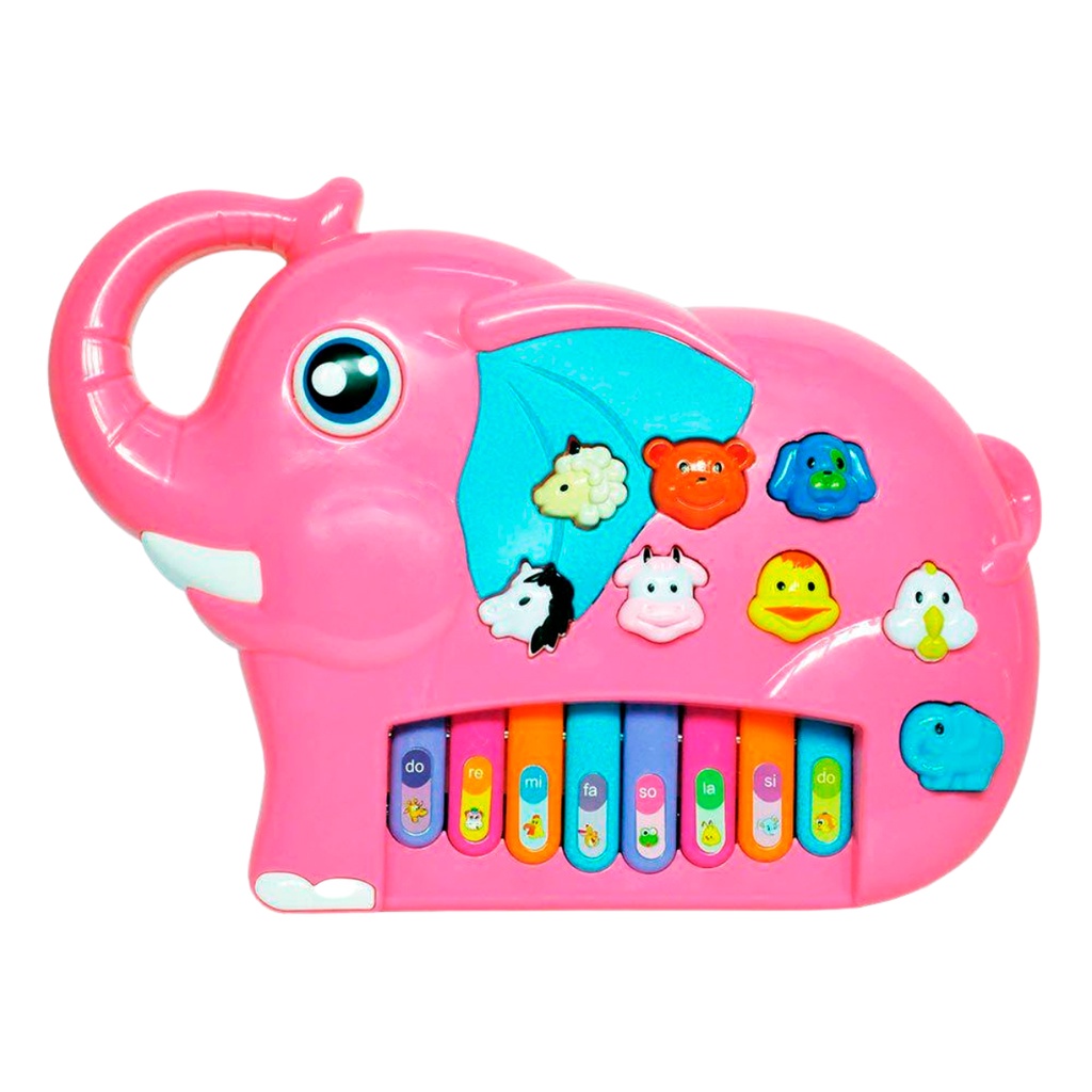 Teclado Musical Infantil BBR Toys Elefante com Luzes e Sons