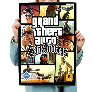 Mapa GTA 5 Poster Adesivo A3 (29,7x42cm), GTA V, Grand Theft Auto GAME -  JOGO