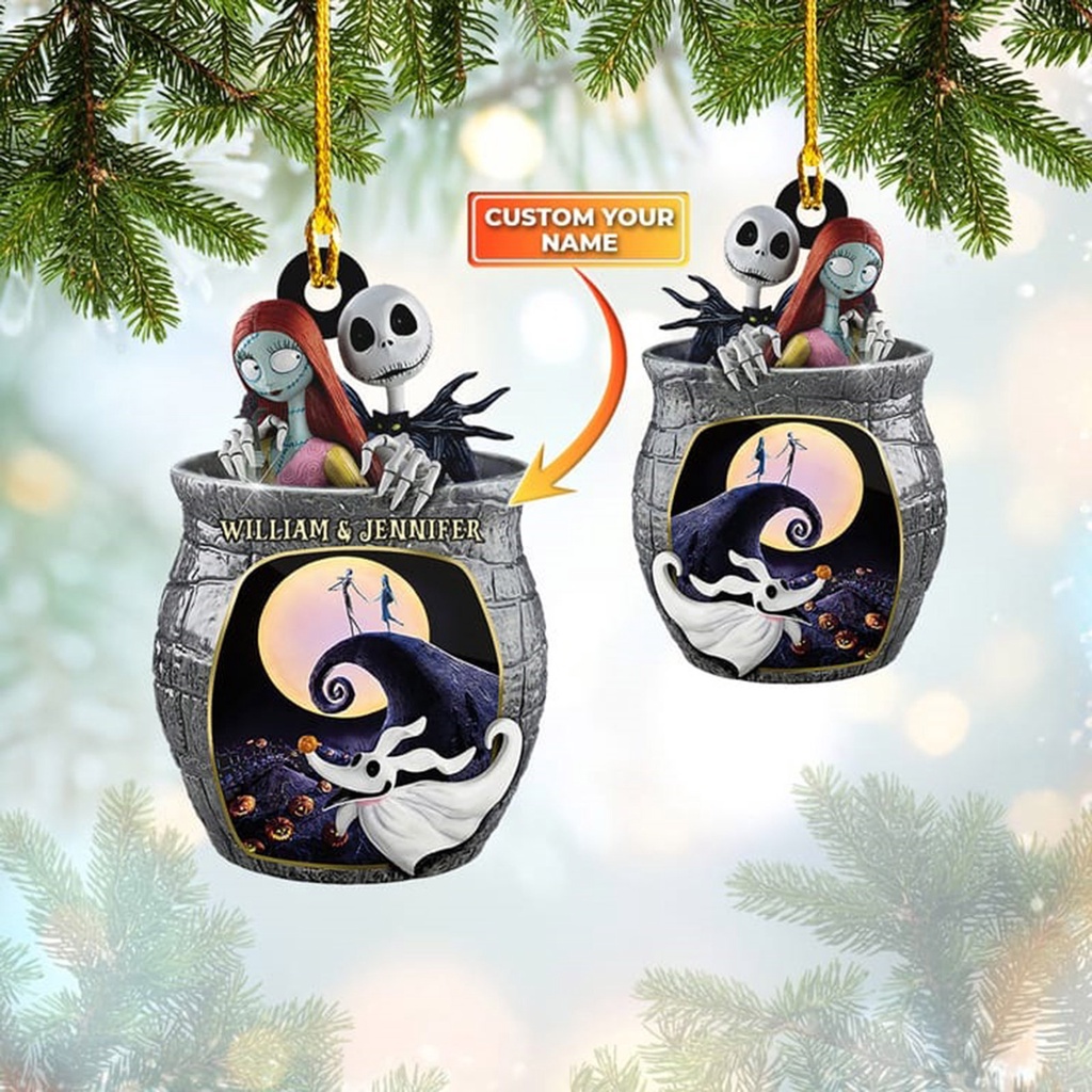 Árvore De Natal Xmas Festa Pendurada Em Madeira Ornamento Fright Jack Sally Decoration Pendants