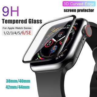 Compre Vidro temperado + capa de relógio para apple watch 8 7 6 se 5 3 4  44mm 40mm protetor de tela iwatch 5 3 2 42mm 38mm capa amortecedora