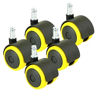 Kit 5 Rodinhas para Cadeira Gamer com Pino 11mm - Anti-Risco, Silencioso e Durável Suporta até 200kg