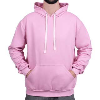 Blusa Moletom Canguru Capuz Liso Sem Estampa Unissex