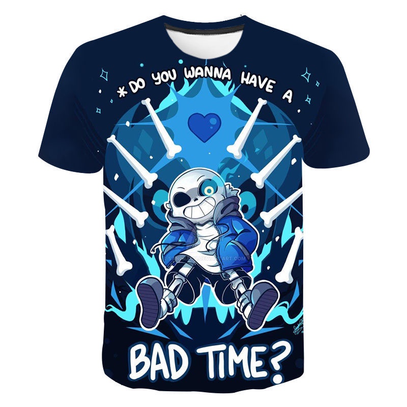 Camisa Camiseta Básica Unissex Skull Undertale