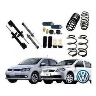 4 Amortecedores+ 4 Molas+ 4 Kit Suspensão Gol Voyage G5 G6