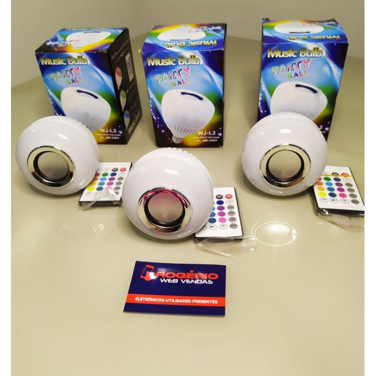 Lampada de Led RGB musical Mp3 ( bluetooth ) | Shopee Brasil