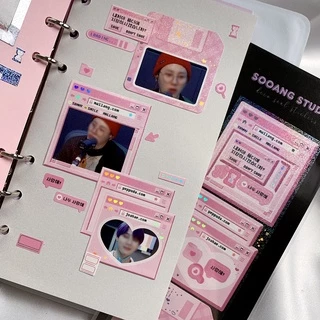 [SOOANG STUDIO] Adesivos De Moldura Fotográfica/Holográficos Coreanos CUTE/Toploader-Manga-Polco-Material Decorativo Journal DIY