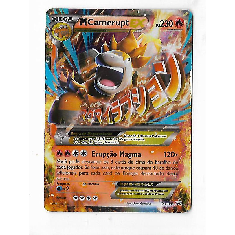 Camerupt (carta rara tipo fogo) - Pokémon TCG Cards (original em português)