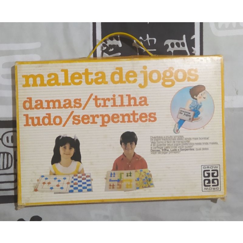 Antiga Maleta De Jogos Classicos Estrela Ludo Xadrez Anos 80