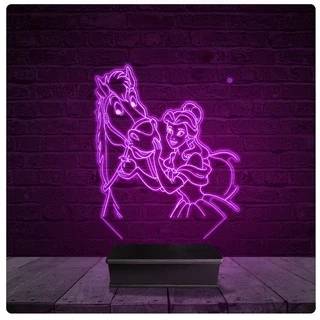 Luminária e Abajur Acrílico Led - Princesa disney 02