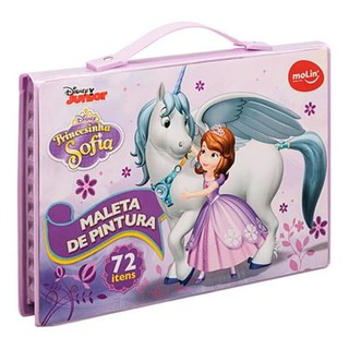 Maleta De Pintura Princesa Sofia Unicornio Disney Infantil 72 Peças