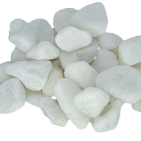 Pedra Dolomita seixo branco Jardim vasos 1 kilo