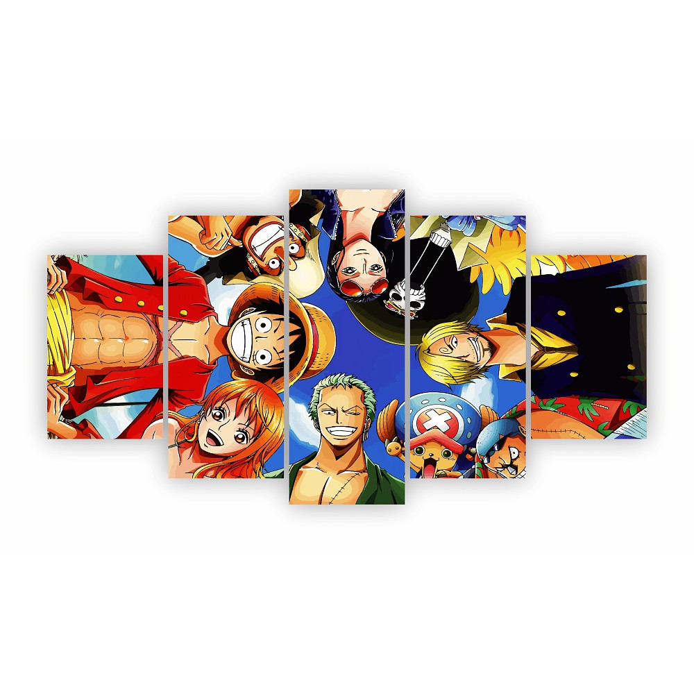 Quadros Decorativos 5 Peças Anime One Piece Personagens 3D em Promoção na  Americanas