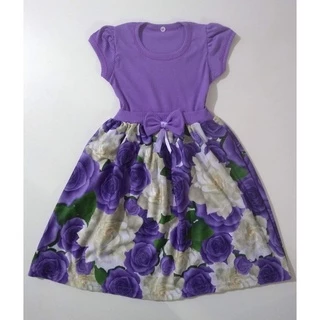 Vestido Festa Infantil Floral Lilás Menina