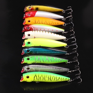 Kit 10 Iscas Artificiais Popper 9.5cm 11.5g Pesca Top Água