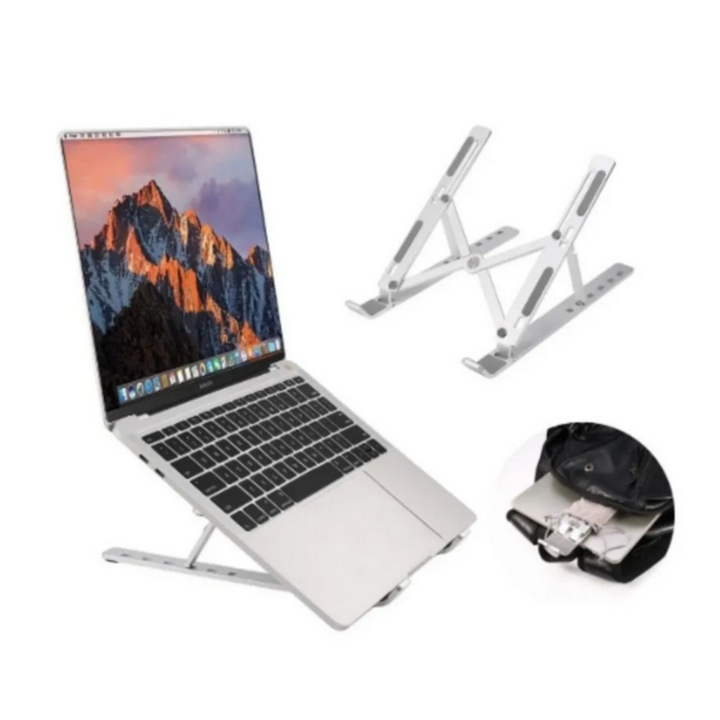 Base Notebook e Macbook Pro Air Suporte Dobrável Regulavel Portátil ...