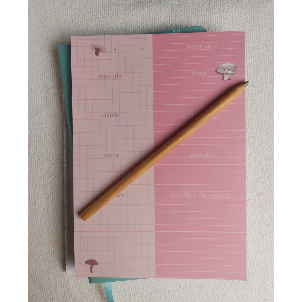 Planner semanal rosa | Bloco planejador semanal | 25 ou 50 folhas ...