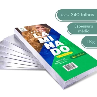 Papel Laminado para Mechas e Reflexos 11 X 25 cm 1 Kg + Brinde 1 Pincel para Tintura em Oferta na Shopee