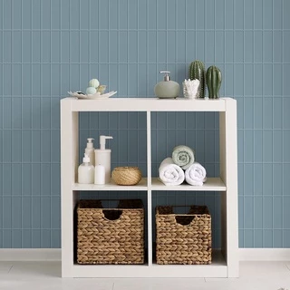 Azulejo Adesivo Lavável Tijolinho Azul