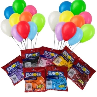 Bexigas Balões 6,5 Liso 50 Unidades Ideatex Tipo Clássico