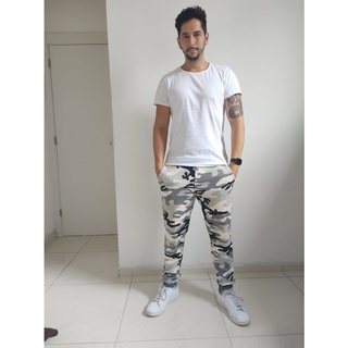 Calça camuflada cheap branca masculina