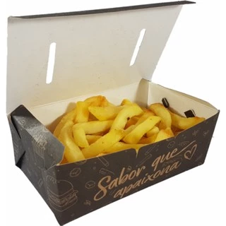 100 - Caixa Embalagem Delivery Porções Batata Frita Donuts - Al-p01