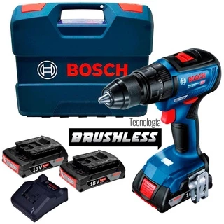 Parafusadeira Furadeira de Impacto Bateria 18V Motor Brushless 2 Baterias e Maleta GSB 18V-50 BOSCH em Oferta na Shopee