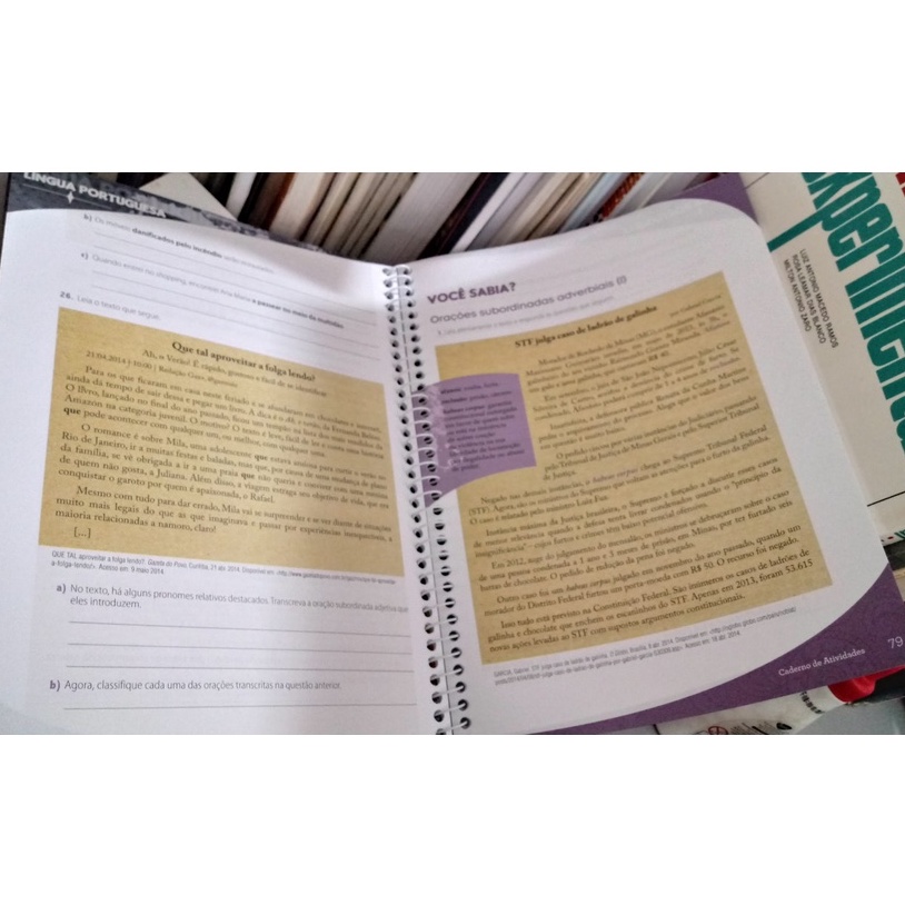 Livro Caderno de Atividades Conquista Língua Portuguesa 9º Ano; Maria ...