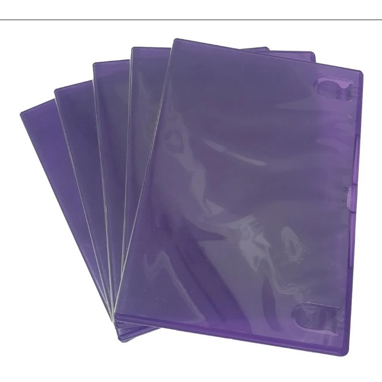 Capa para DVD/Jogo Xbox 360 padrão (14 mm) Roxa PAC com 5 unidades produto Novo