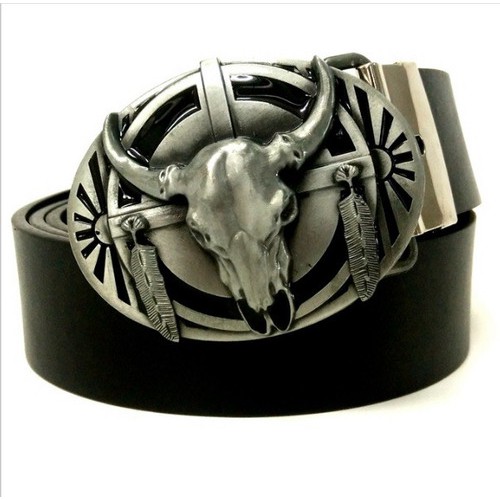 Cinto De Couro Fivela Touro Boi Pbr Rodeio Vaquejada Peão | Shopee Brasil