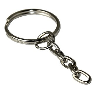 kit 10 corrente e argola para chaveiro 23mm