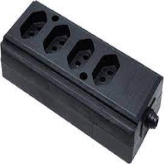 Kit 5mts Fio Paralelo 2.5 + Tomada Em Barra 2P + T 20A - Quadrupla - Preta