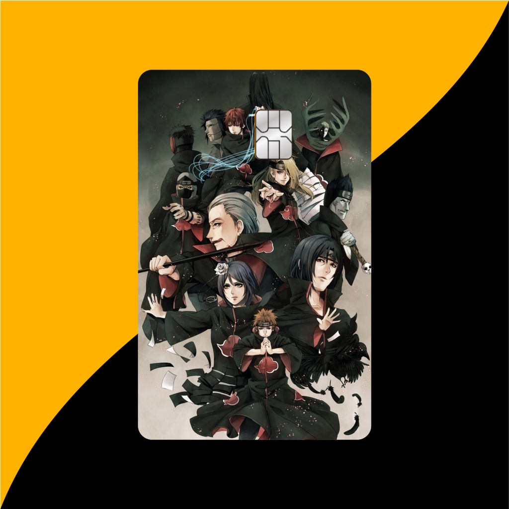 Adesivo para Cartão de Crédito Akatsuki Anime Naruto Película para cartão Skin Card a Prova d'água