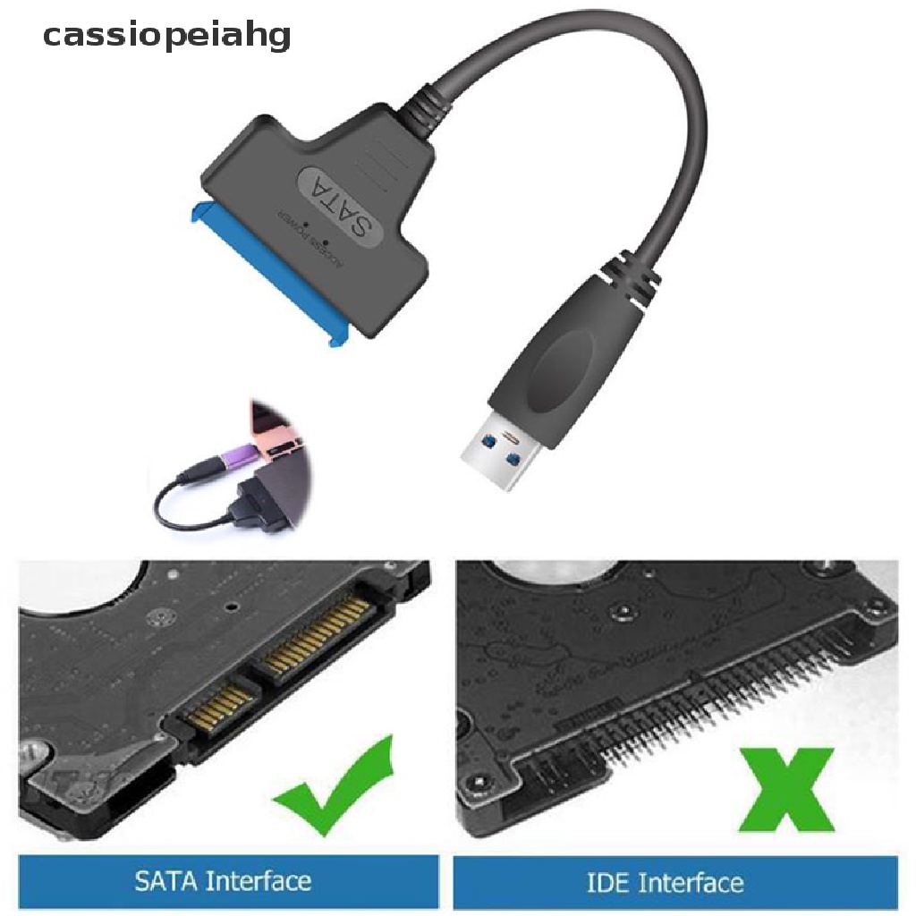 (cassiopeiahg) USB 2.0 Para SATA 22 Pin Laptop Hard Disk Drive SSD Conversor Adaptador De Cabo Na Venda