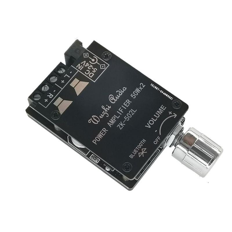 Module Amplificateur Audio Numérique Stéréo ZK-502L - 20W à 50W Par Canal, Entrée 5-24V, Compatible Bluetooth 5.0